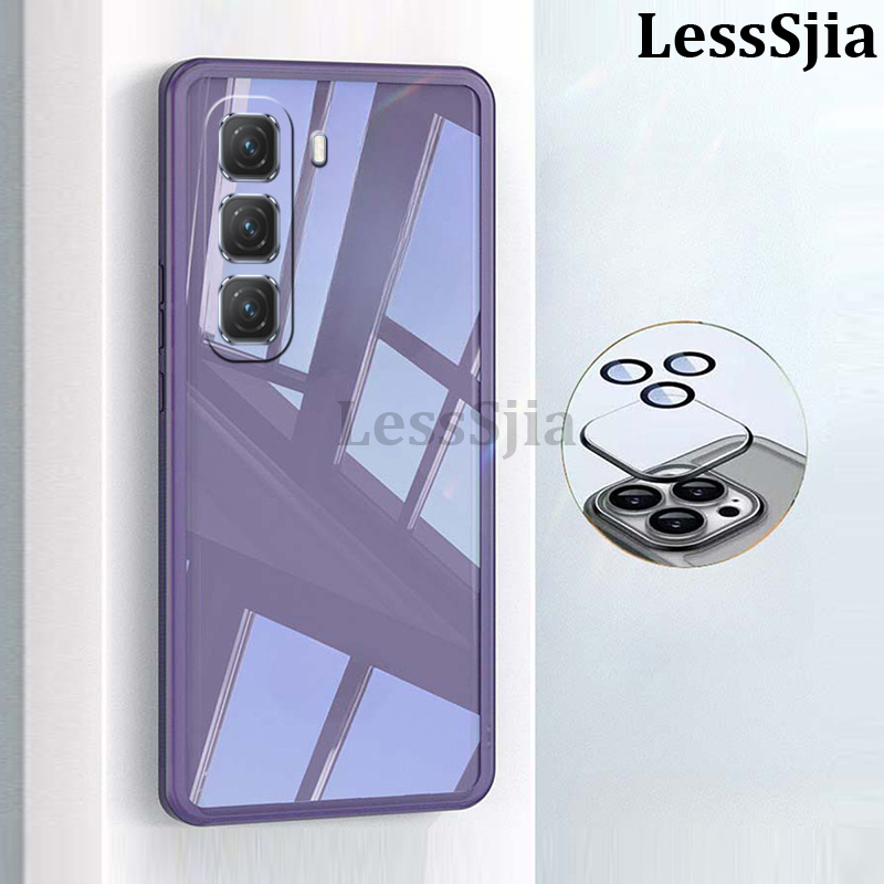 Phone cover infinix Hot 60i 60 Back case Camera Protection Semi Transparent Soft Silicone Shockproof with Lens Protector Films For infinix Hot 60 60i Phone cases.