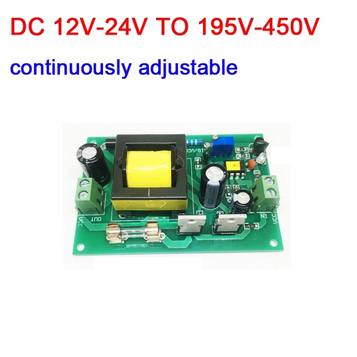 【Hot New Release】 Dc-Dc Boost Converter Module Dc 12v-24v To 200v -450v 300v 400v Voltage Regulated Adjustable Power Charging F/ Nixie Clock Glow