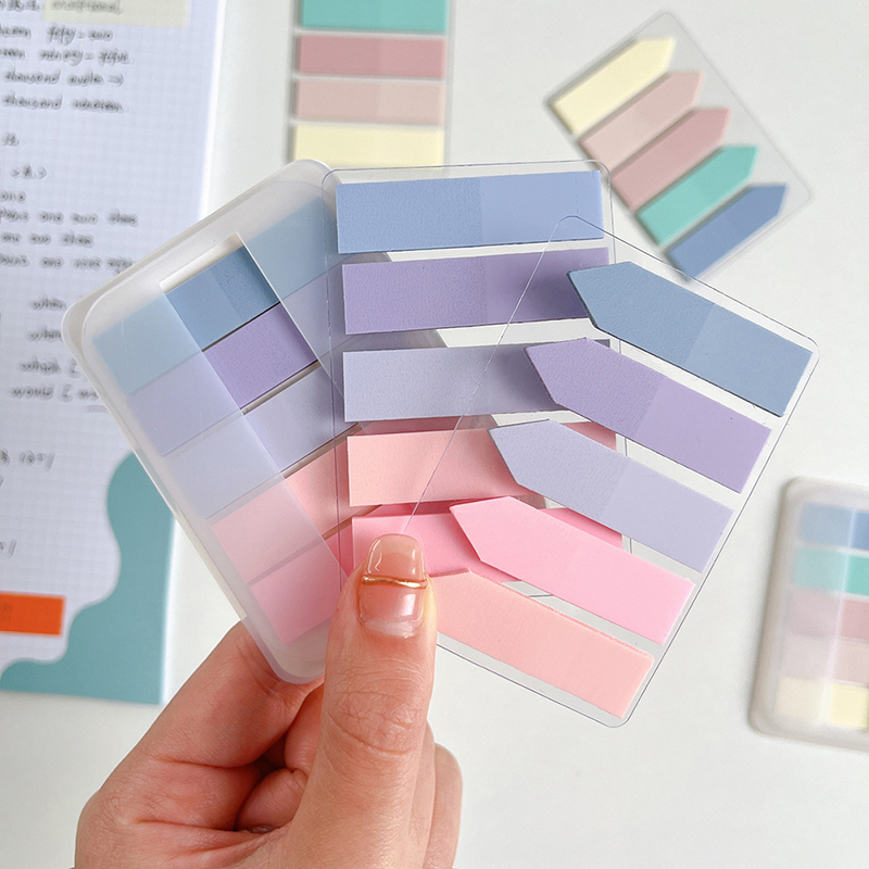 1Set Vintage Morandi Color Transparent Sticky Notes Paster Sticker PET ...