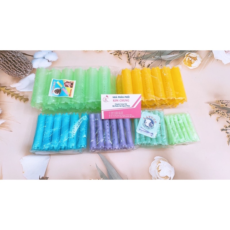 Ống lô uốn tóc, Xương uốn tóc lạnh nhiều cỡ (Giao màu ngẫu nhiên)