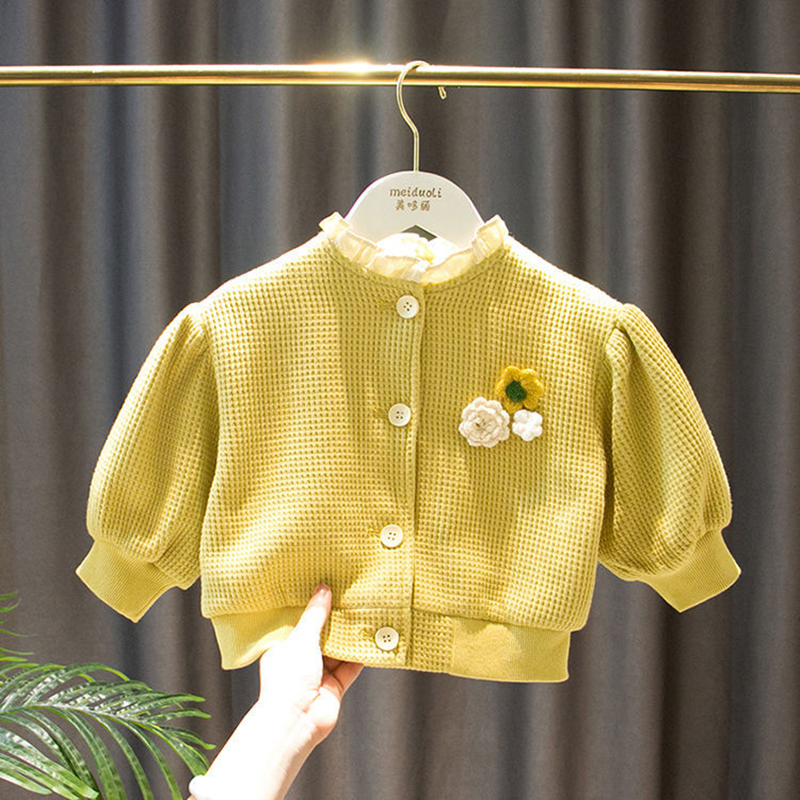 Insular Girls' jacket children's Korean style fashionable top Small children's windbreaker Baby girl's jacket