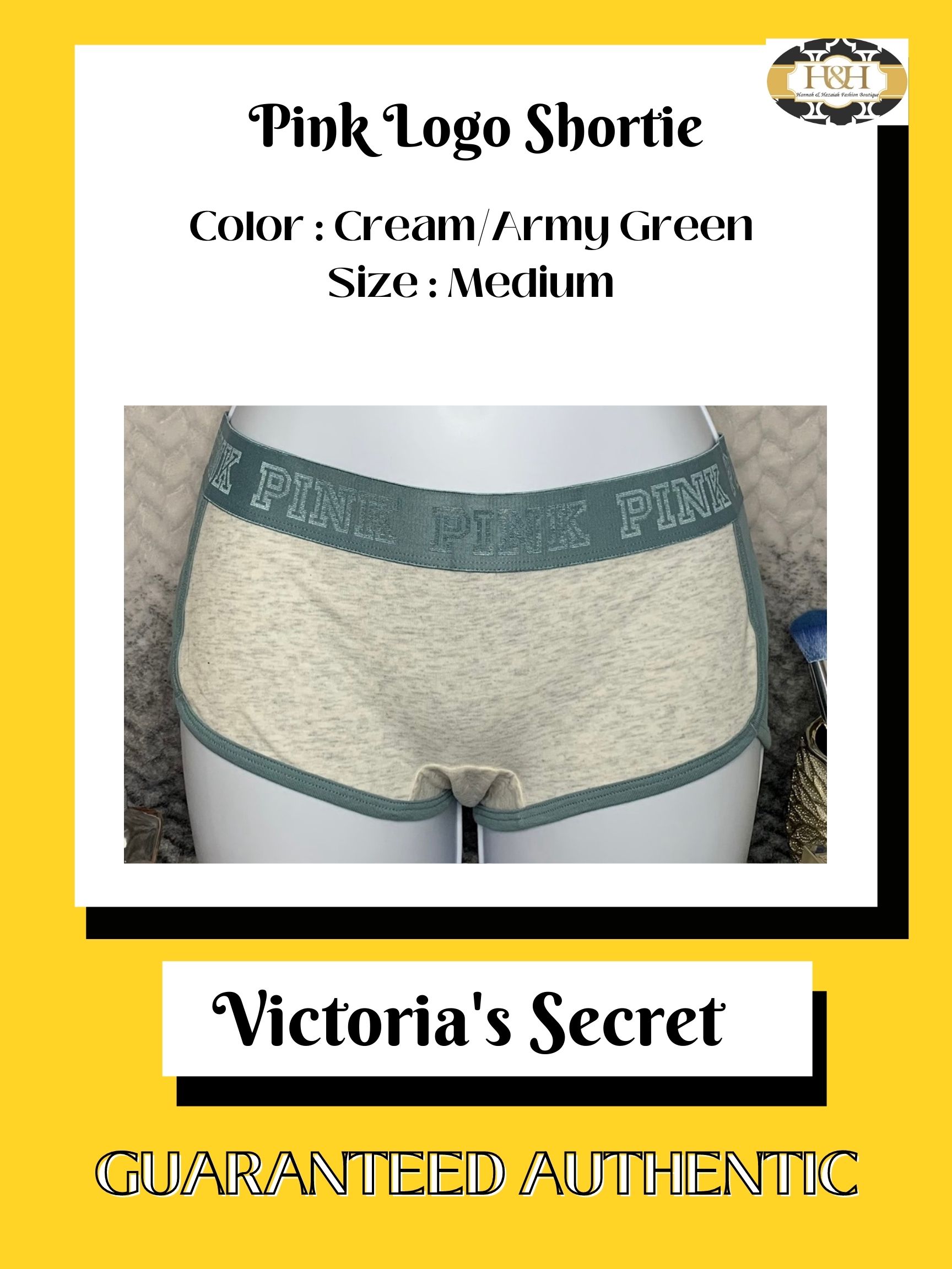 🇺🇸Authentic Victoria's Secret PINK Logo Shortie Underwear/Panty