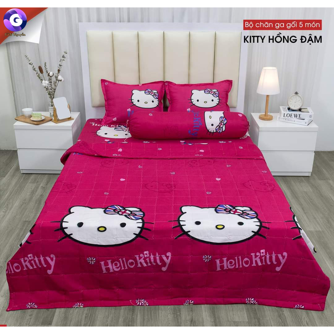 Chăn Ga Gối Cotton Poly Hoạt Hình Siêu Dễ Thương