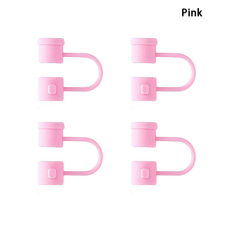 miankeji 4PCS Silicone Straw Tip Caps Reusable Dust-Proof Straws Covers Drinking Straw Tip Covers Straw Toppers Drinking Tool 8MM Mini