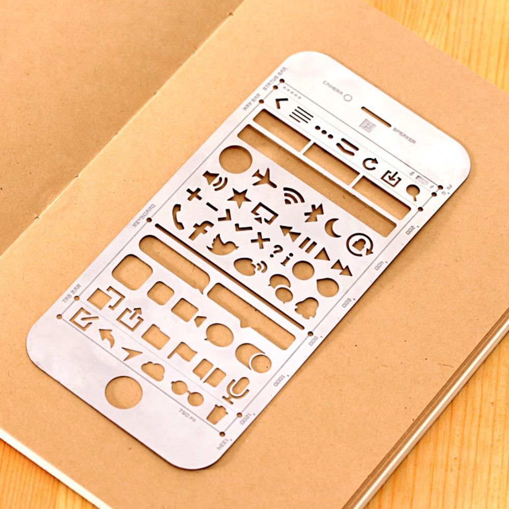 Multifunctional Cat Shape Template Ruler Stainless Steel School ...