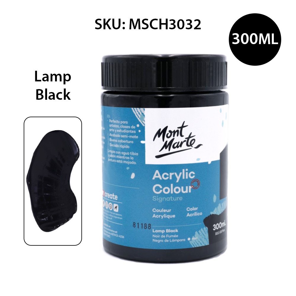 Màu vẽ Acrylic MONT MARTE Đen/Trắng