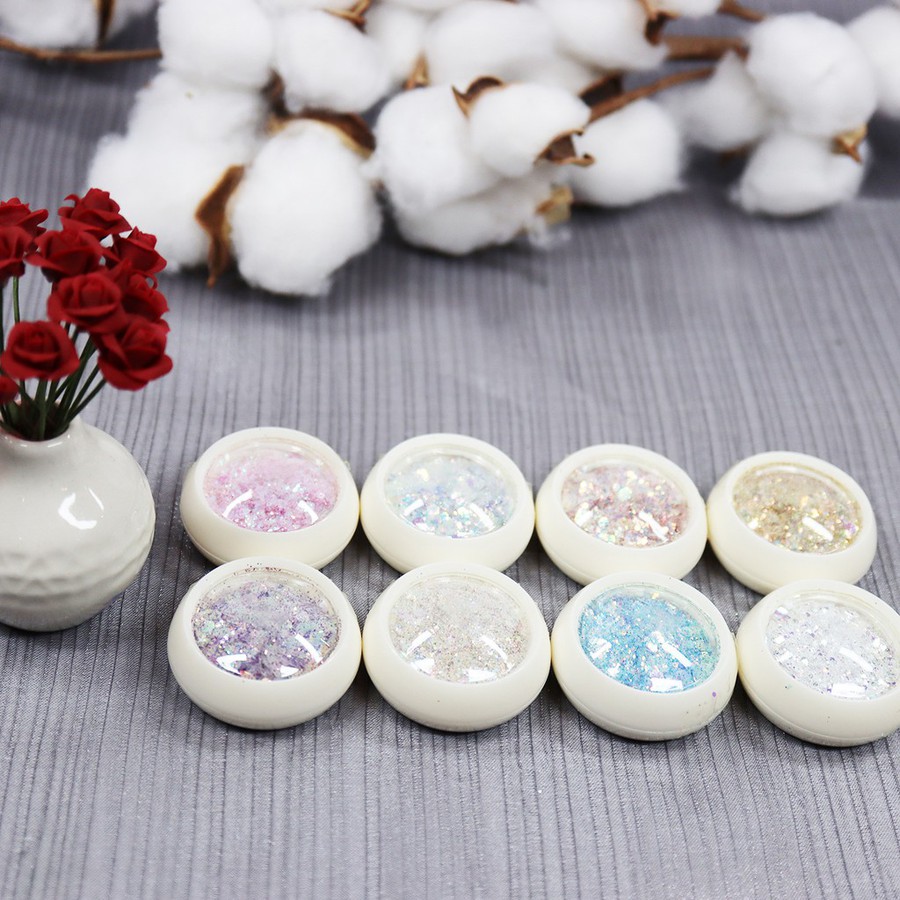 Nhũ Vảy Cá , Nhũ Rắc Vảy Cá ( Set 8 Hũ ) - Sugar Nails