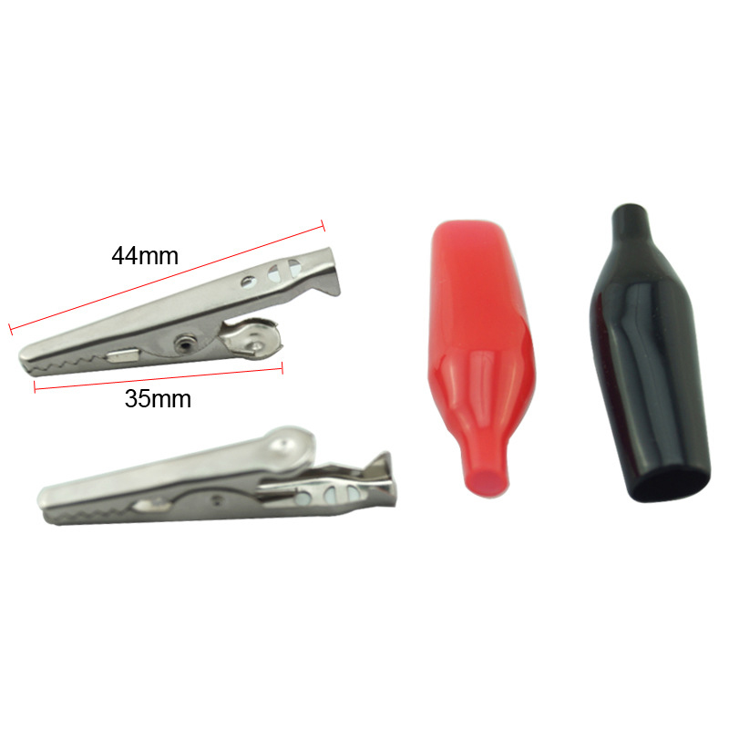 Combo 5 Cặp đầu kẹp cá sấu đỏ + đen nhiều kích thước test mạch nhanh chóng