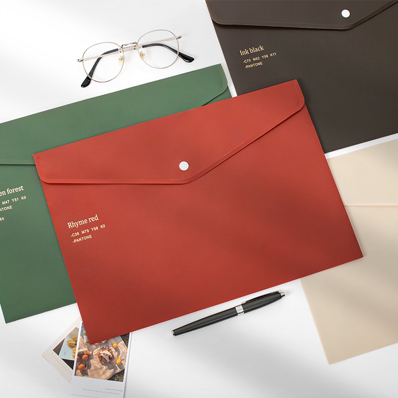 Envelope Folder Storage Bag Retro A4 Large Capacity Paper Clip Storage