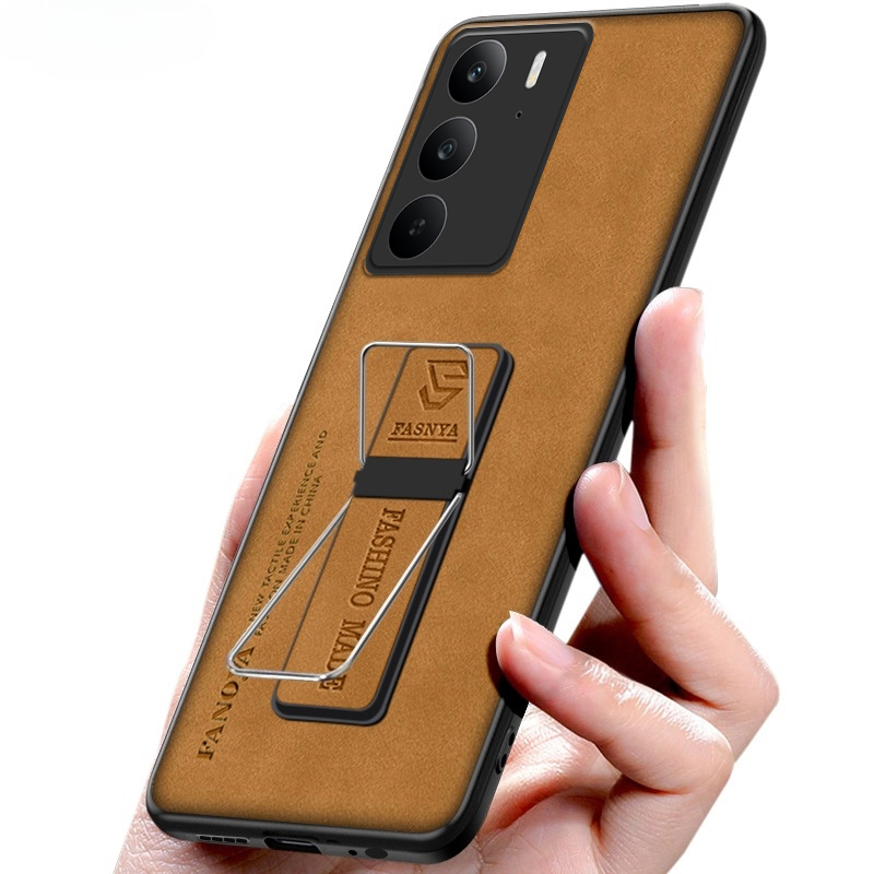 Phone case For Realme C75X Case Back cover Fluff Hard Cortex Plush Cover with Soft Frame Anti-knock stand Holder For Realme C75 Cover cases.