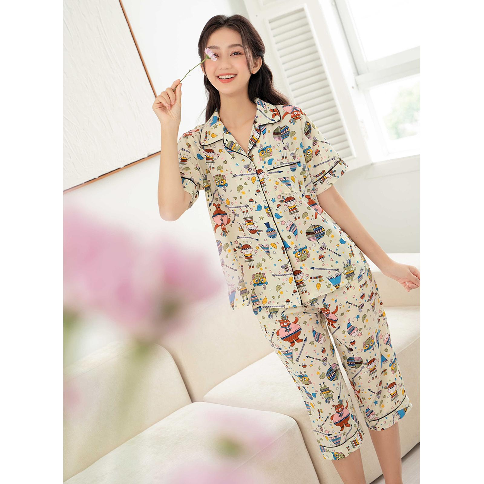 VIBES Pijama lửng Owl Capri Py Set