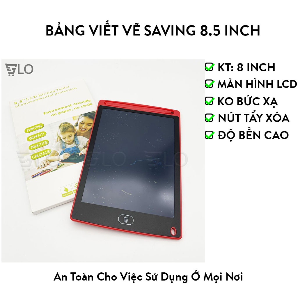 Bảng viết vẽ saving 8.5 inch có nút tự xóa