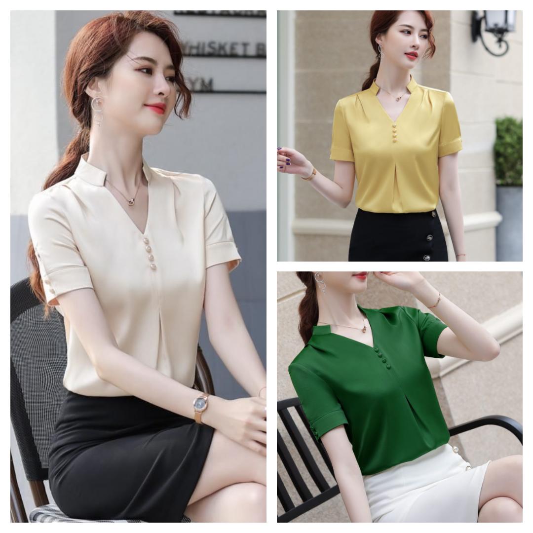 Áo sơ mi cổ phối bèo duyên dáng beyeu1688 - by3283a
