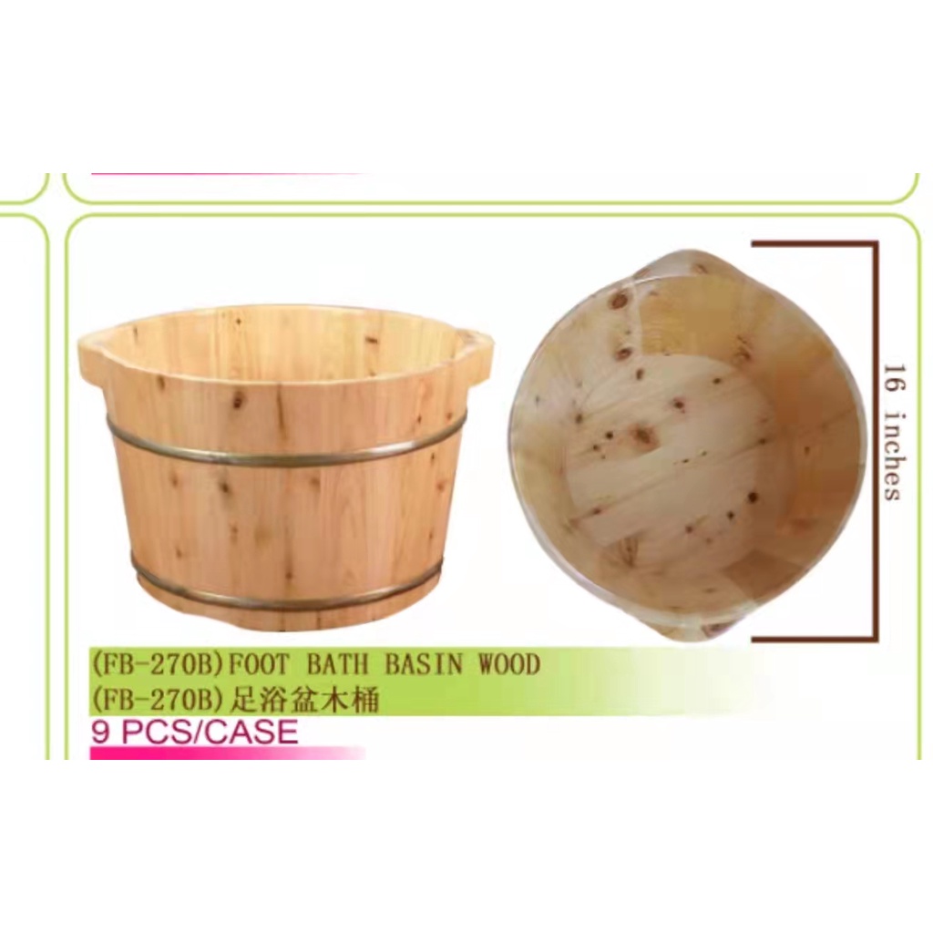 Wood Foot Spa Basin Wooden Bucket Foot Bath Massage Wood Color Lazada PH