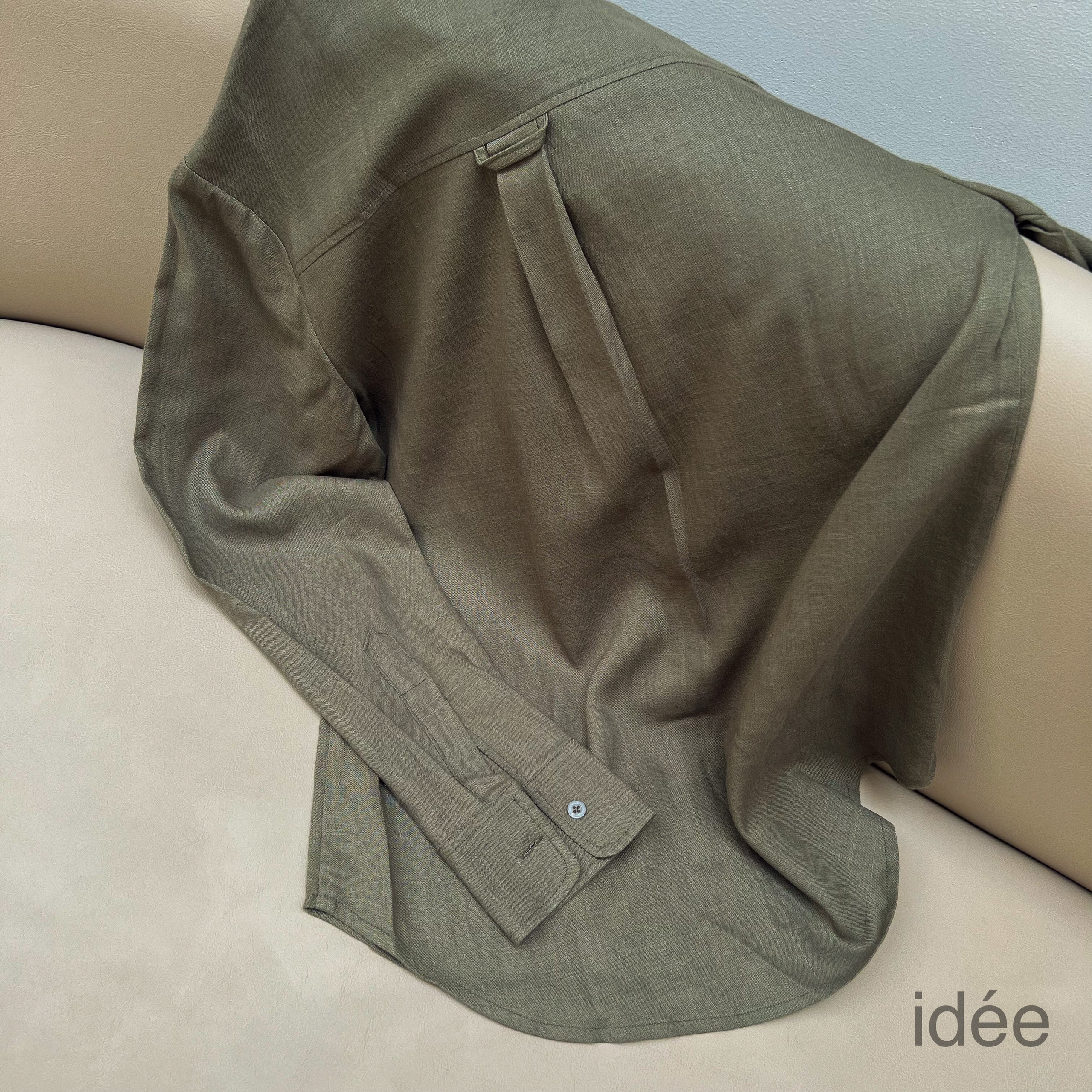 Áo sơ mi idée tay dài vải linen