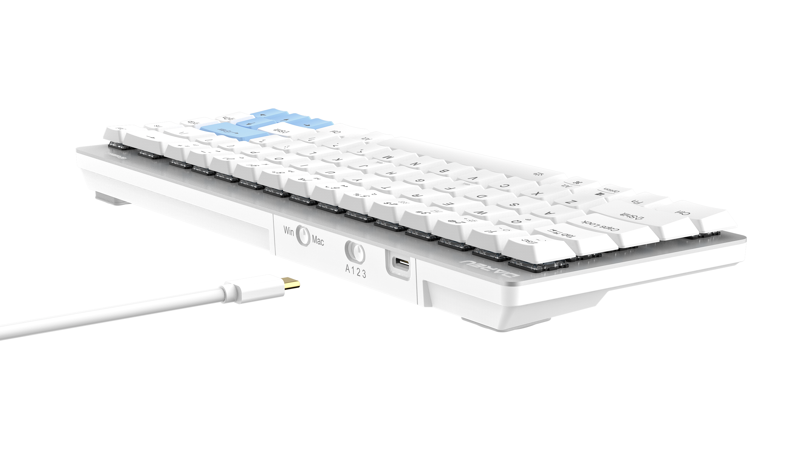 Bàn phím cơ Dareu EK868 Bluetooth WHITE 68KEY  (SLIM, Brown/ Red D-KAILH switch)