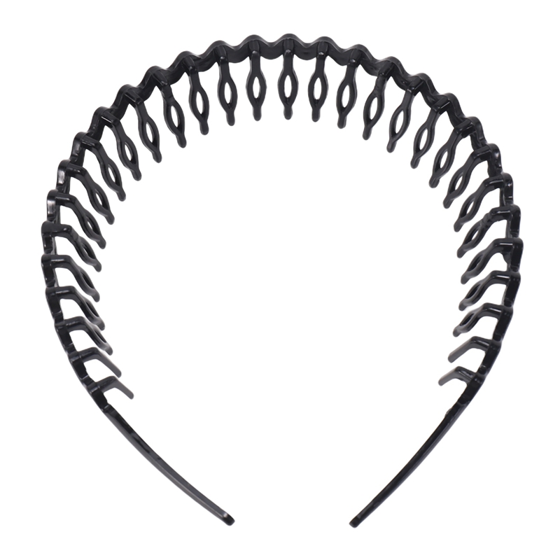 Plastic Teeth Comb Hairband Hair Hoop Headband Black For Woman