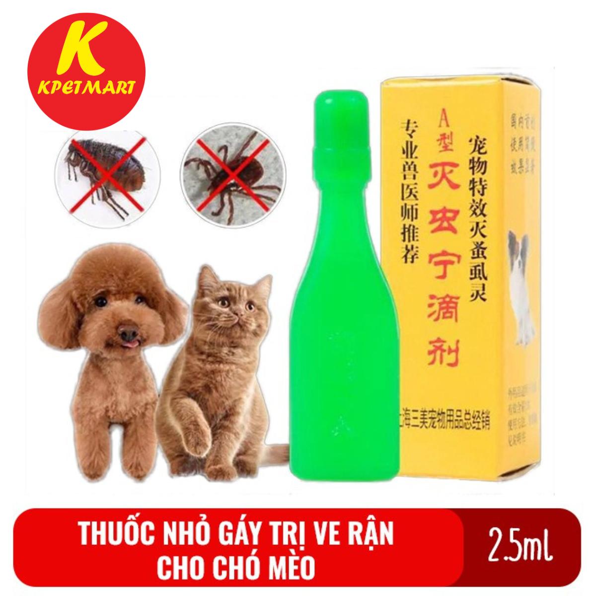 Nhỏ gáy phòng trị ve rận bọ chét chó mèo