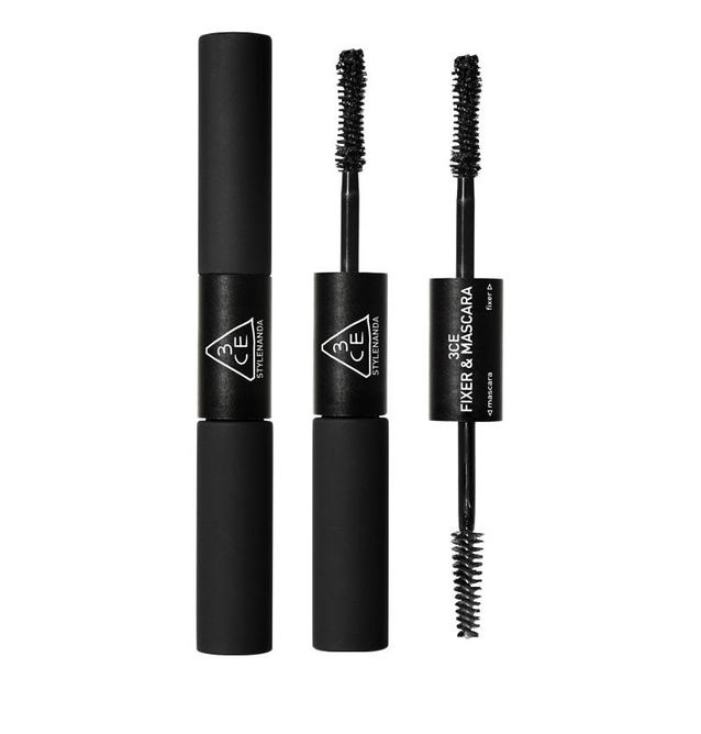 Chuốt Mi 3CE Fixer & Mascara 2 Đầu- Black- Brown