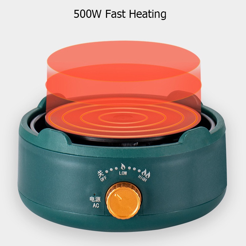 500W Bếp điện mini pha trà pha cafe Bếp hồng ngoại Đa năng