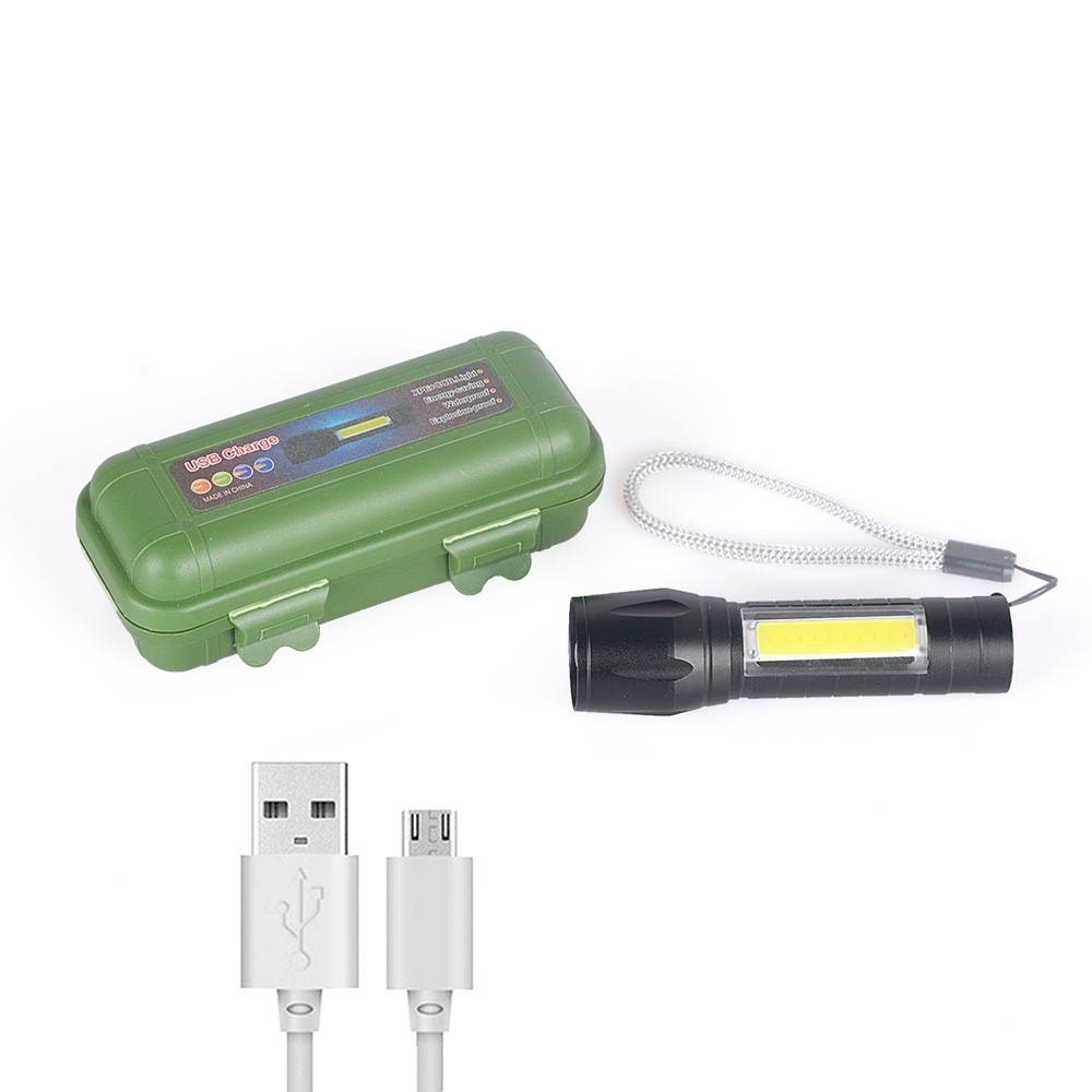 Đèn Pin MINI Siêu Sáng Cao Cấp Có Zoom Full BOX