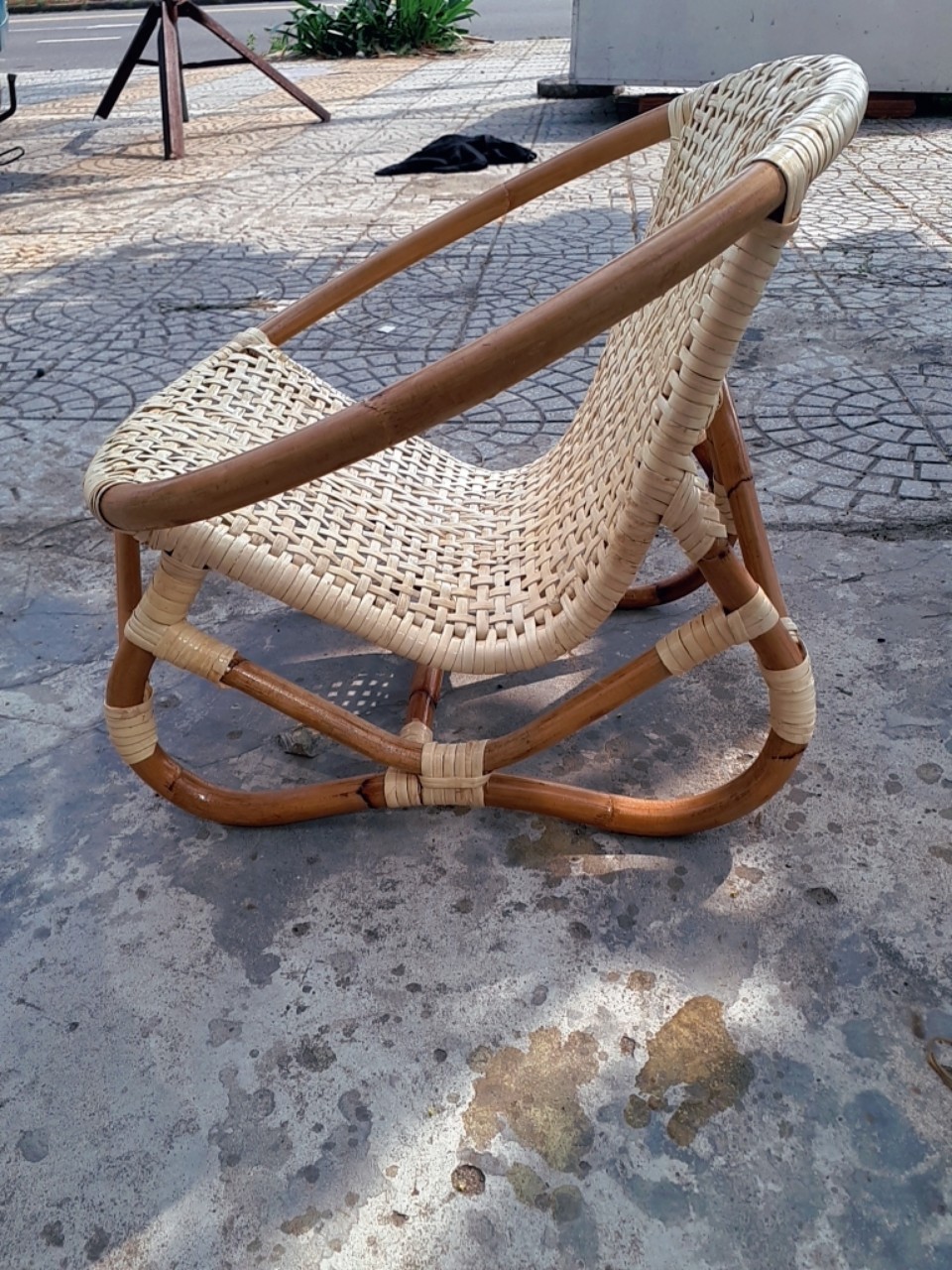 Rattan kids chair for relaxing time