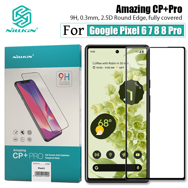 Nillkin 2.5D Full Cover Tempered glass for Google Pixel 6 7 8 Pro Screen Protectors CP + Pro Explosion-Proof Protective Tempered Glass Film