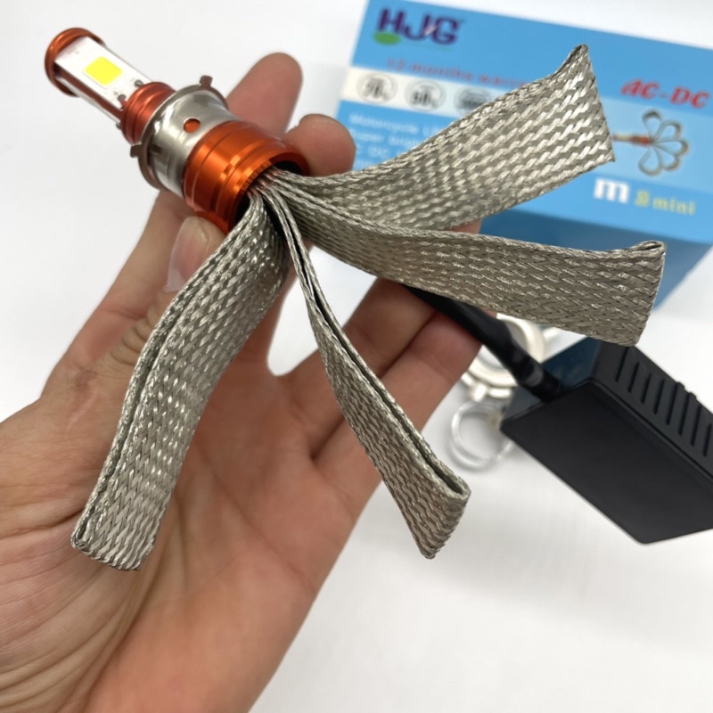 ĐÈN PHA LED HJG 3 TIM LED chân H4, M5 (GIÁ 1 BÓNG)