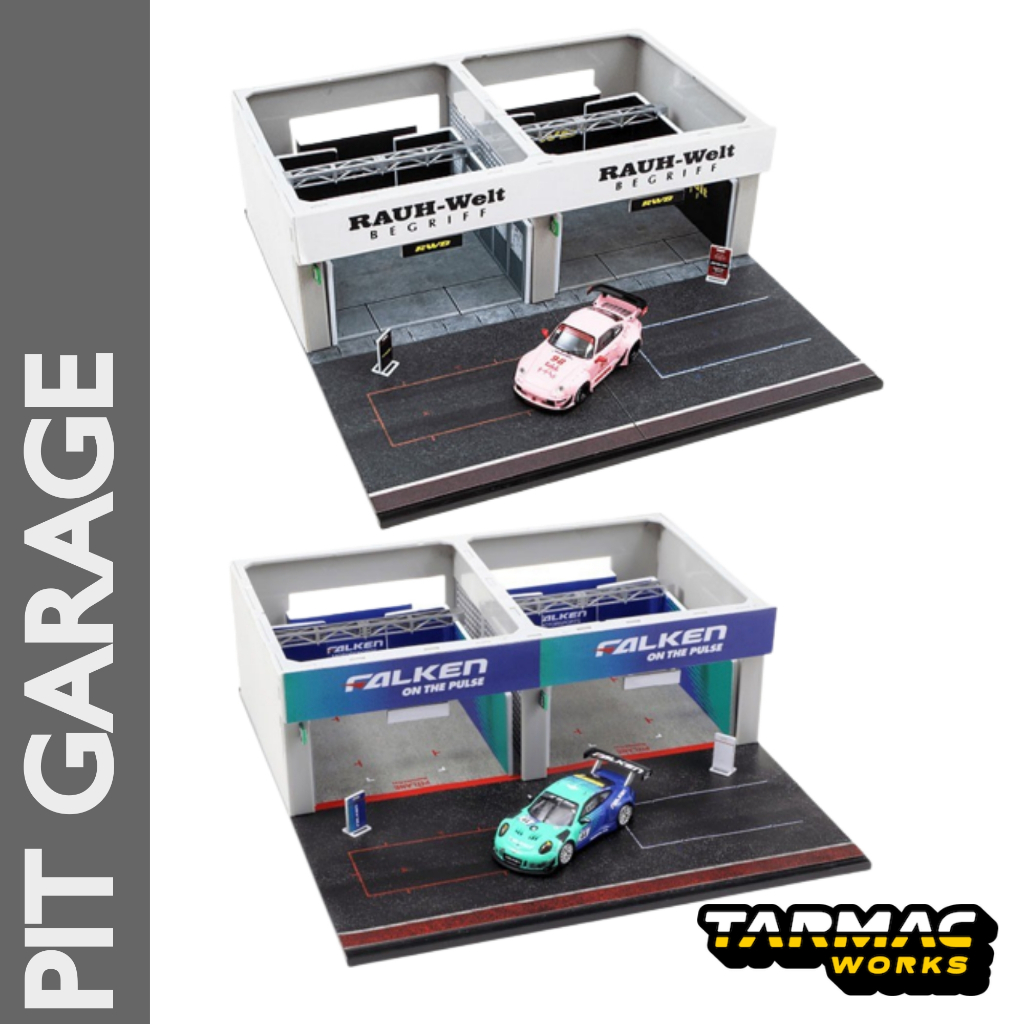 ミニカー TARMAC Porsche911GT3R PIT GARAGE DIORAMA TARMAC Porsche911GT3R PIT GARAGE DIORAMA TARMAC PIT GARAGE