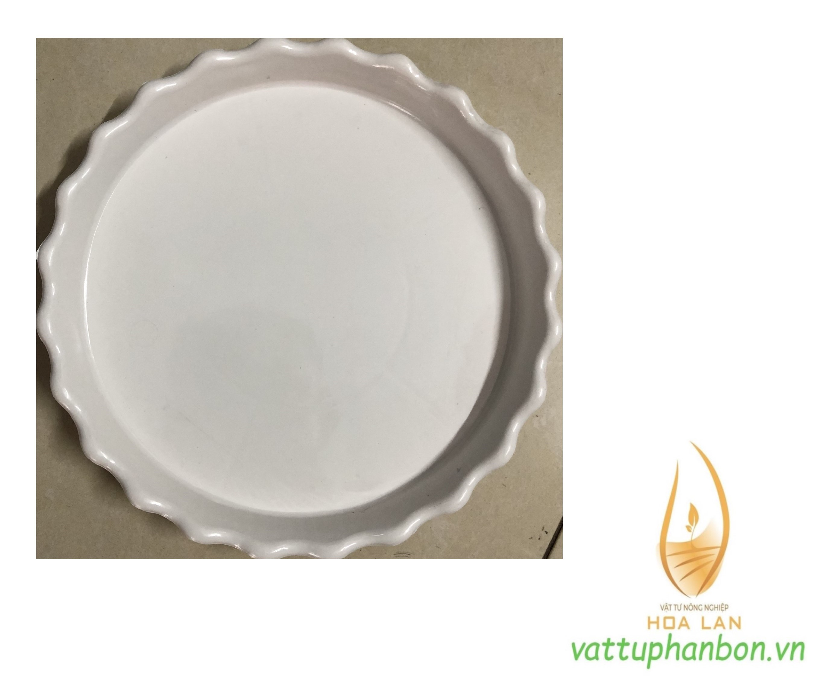 Đĩa lót chậu tròn khía phi 20cm - #046c#