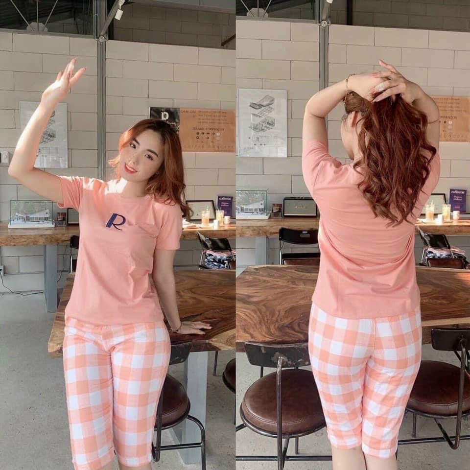 [HCM] bộ đồ thun cotton lửng mặc nhà