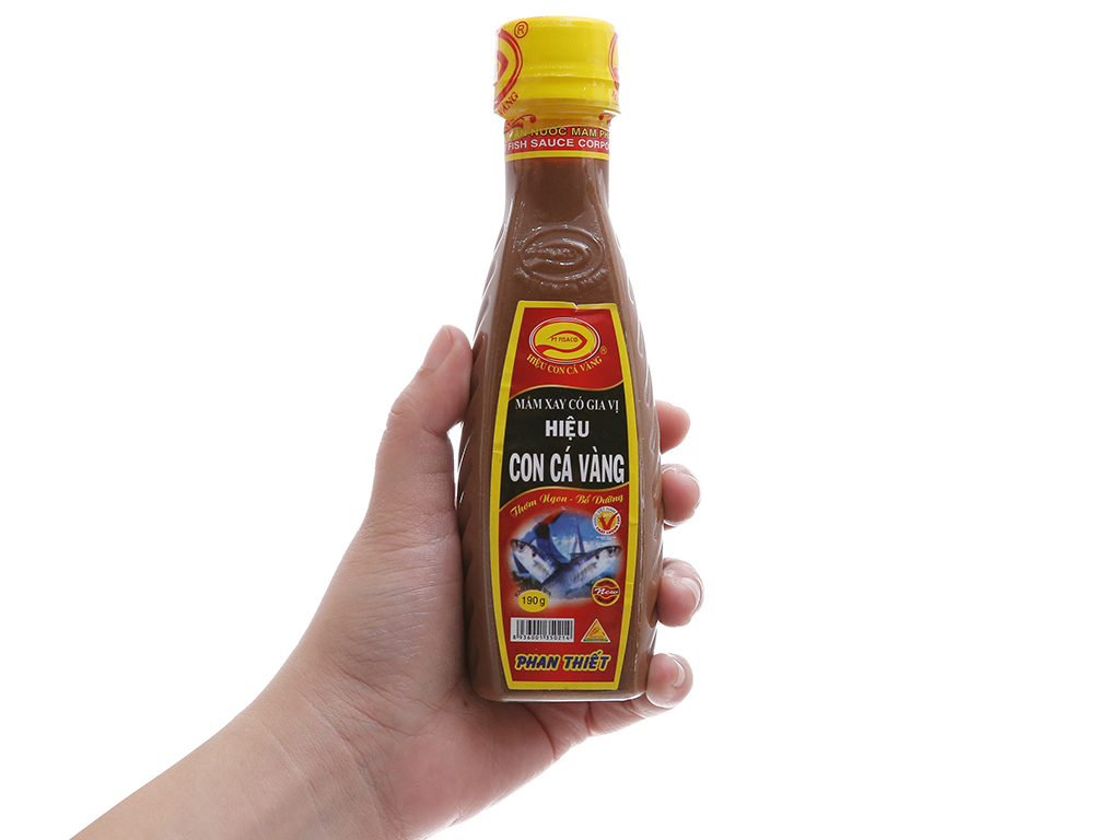 Mắm nêm có gia vị pt fisaco - hiệu con cá vàng - chai 190gr