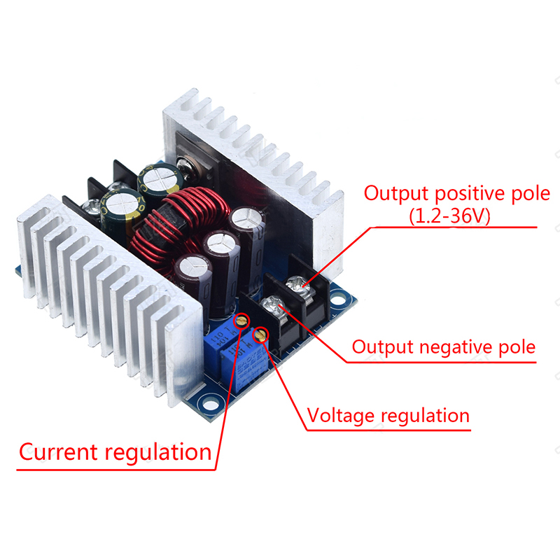 20A high-power synchronous rectification buck constant voltage constant current power supply module charging LED drive 300W high-power