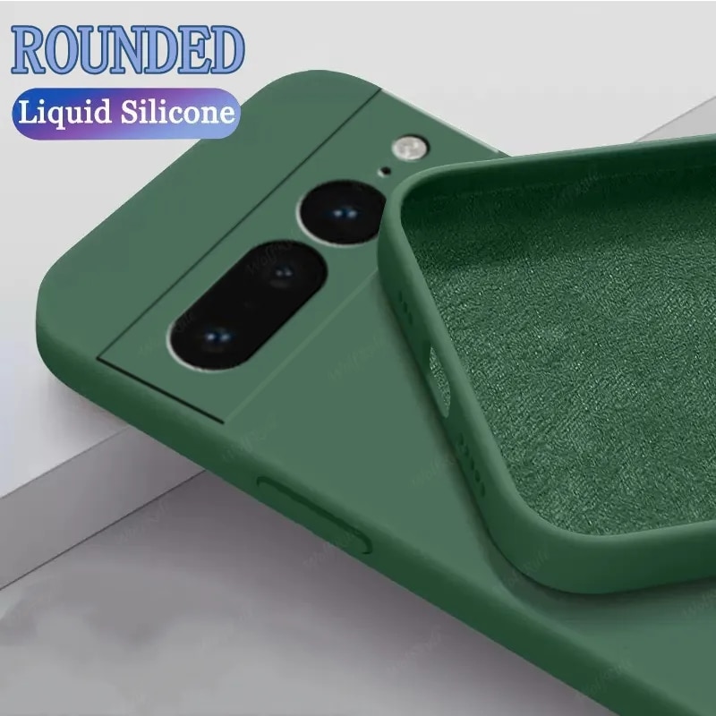 Google Pixel 8A Liquid Silicone Casing For Google Pixel 8 A Pro Pixel8a pixel8pro 7pro 7a 6a pixel7 2024 Camera lens Protection Phone Case Shockproof Back Cover