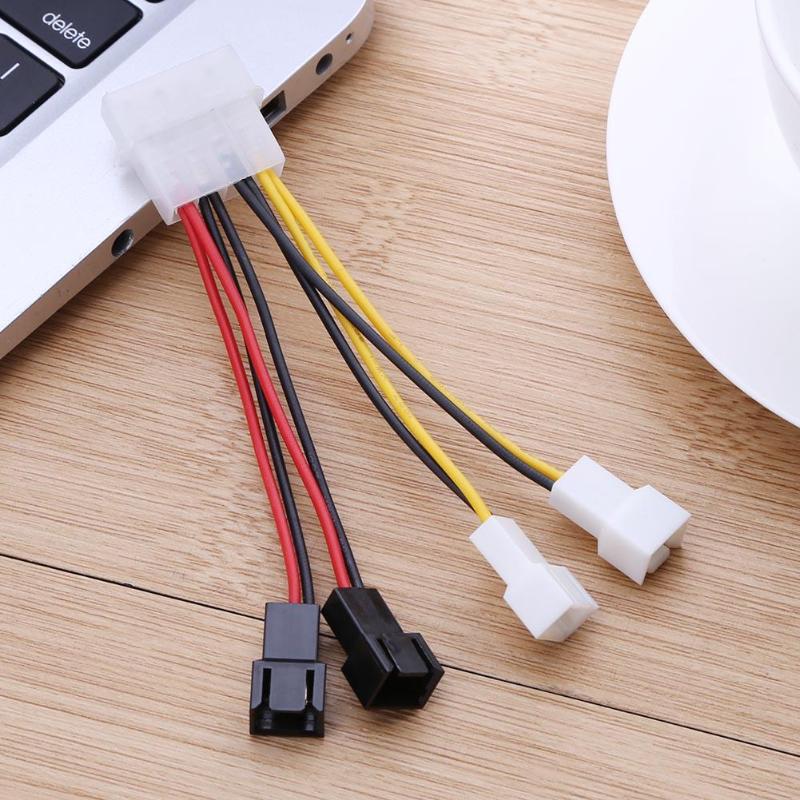 【VogueVenture】1pcs 4 Pin PC CPU Fan Power Cables 4pin Molex to 3Pin ...