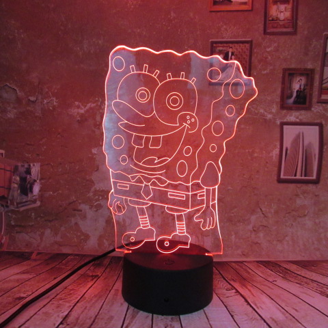 Spongeobge Led Light 【StoryFusion】Creative gift SpongeBob night light LED touch 7 color ...