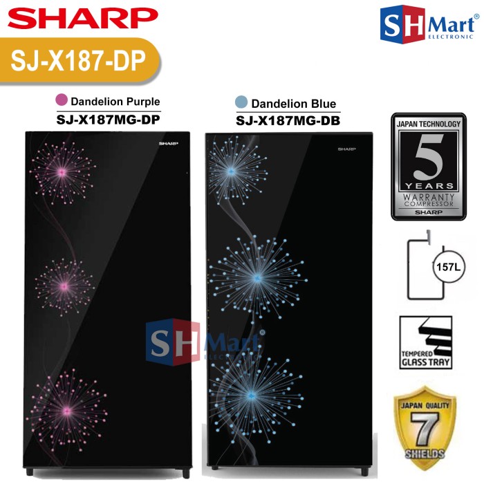 KULKAS 1 PINTU SHARP / KULKAS SHARP 1 PINTU LOW VOLTAGE GARANSI RESMI