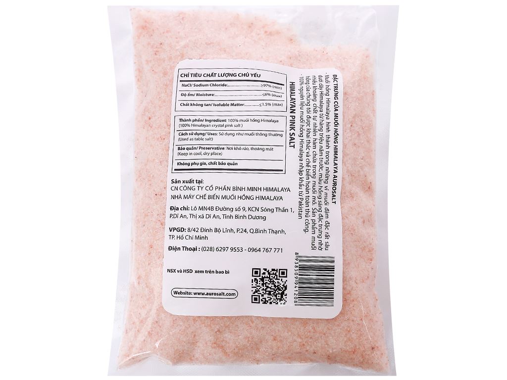 Muối hồng Himalaya hạt mịn Auro Salt