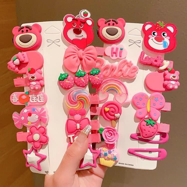 Kẹp Tóc Mái Gấu Dâu Dễ Thương Siêu Cute