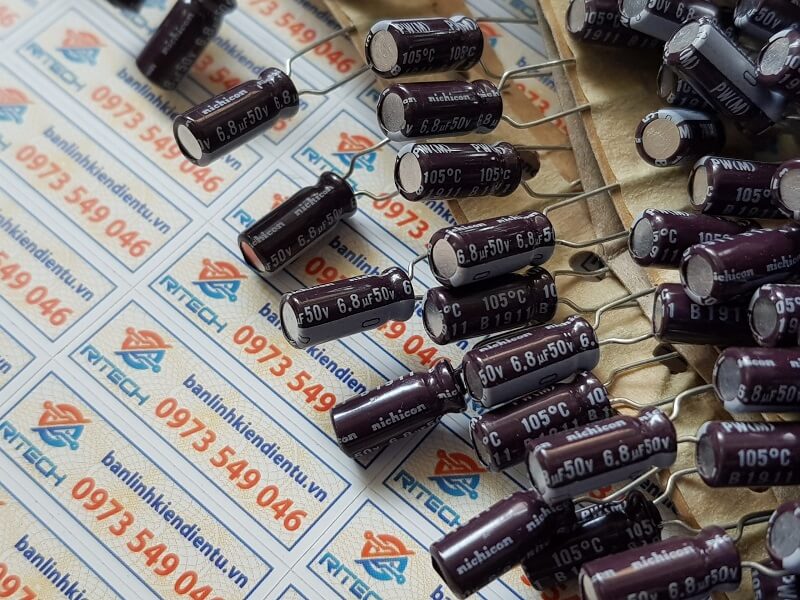 [Combo 20 chiếc] Tụ hóa 6.8uF 50V kích thước 5x11mm