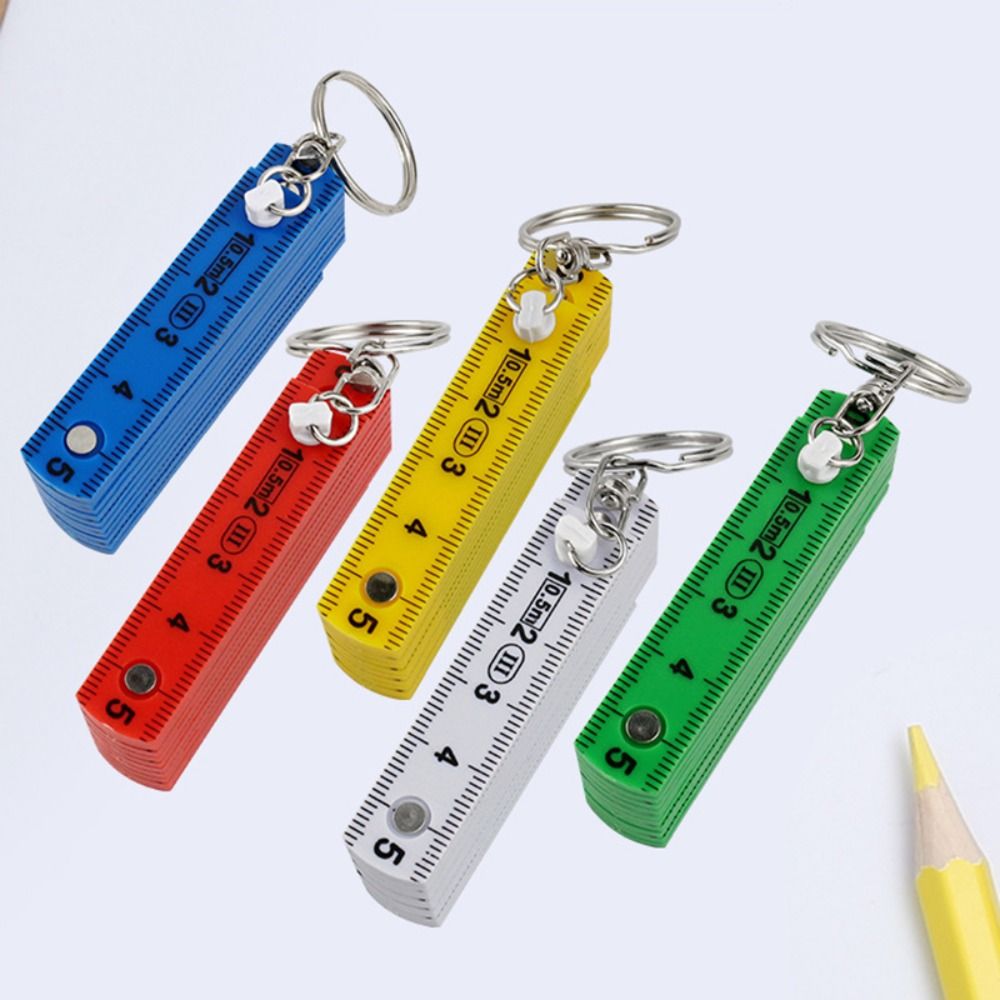 Portable Folding Ruler Multi Functional 0.5m 10-Fold Folding Ruler Double-sided Scale Anti ...