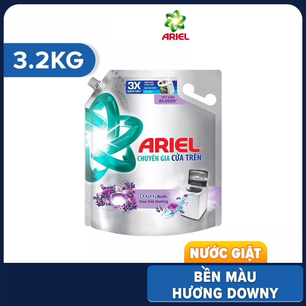Nước giặt Ariel đậm đặc túi 3.5kg (Mẫu Mới Date 2025)