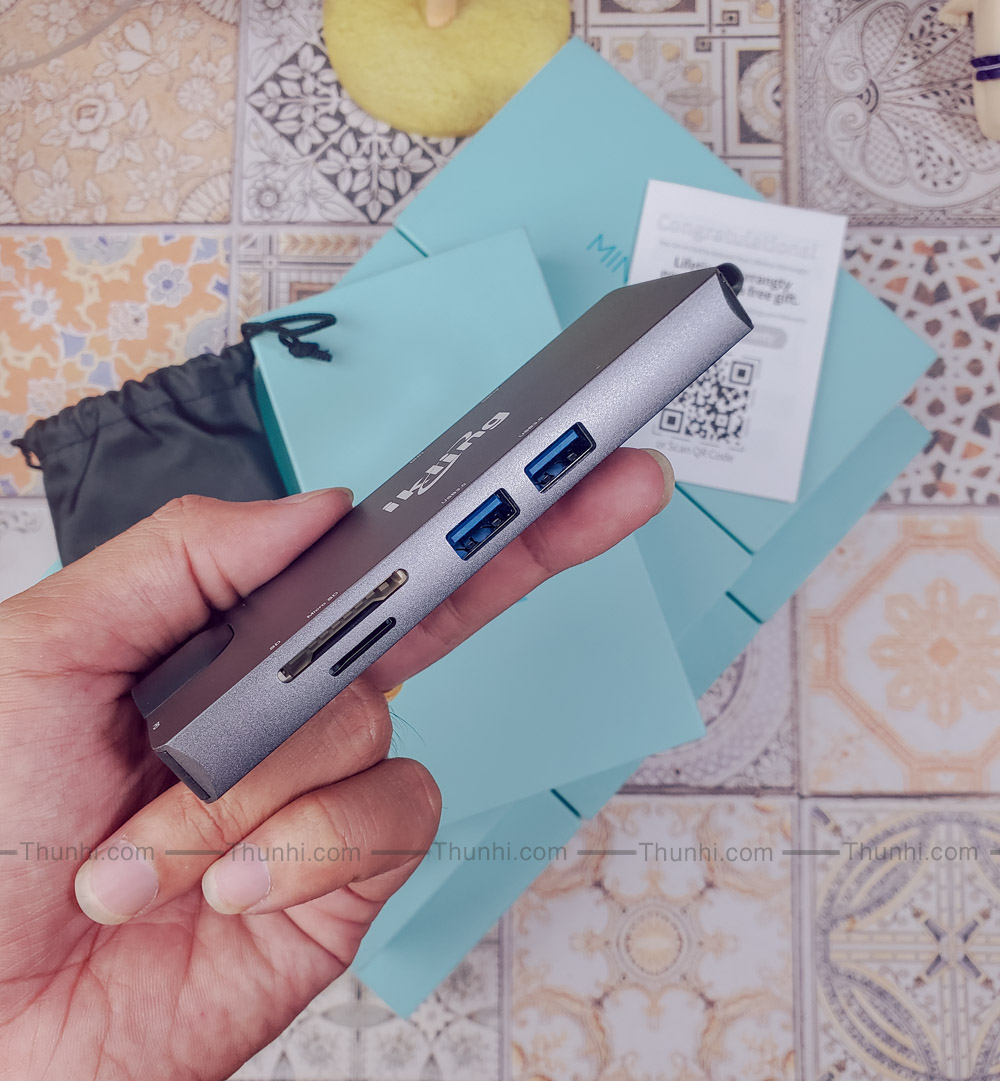 Hub cho macbook, hub Type-C ikling 9 cổng, hàng chất lượng cao