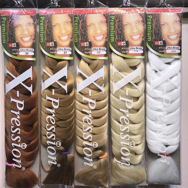 Falling Down 82Inch 165g Xpression Braids Hair Extension Expression Twist Jumbo Braid Long Pre Stretched Crochet Braiding Hair for Women