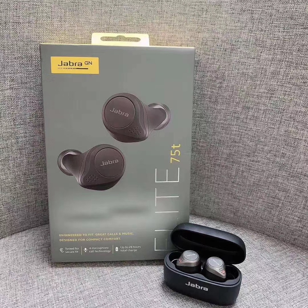 Jabra Elite 75t Earbuds True Wireless Earphone with Charging Case Bluetooth Earbuds