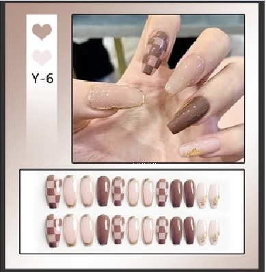 Bộ 24 móng giả💖beauty nail 💖( kèm theo keo dán + dũa móng ) hoạ tiết đơn giản