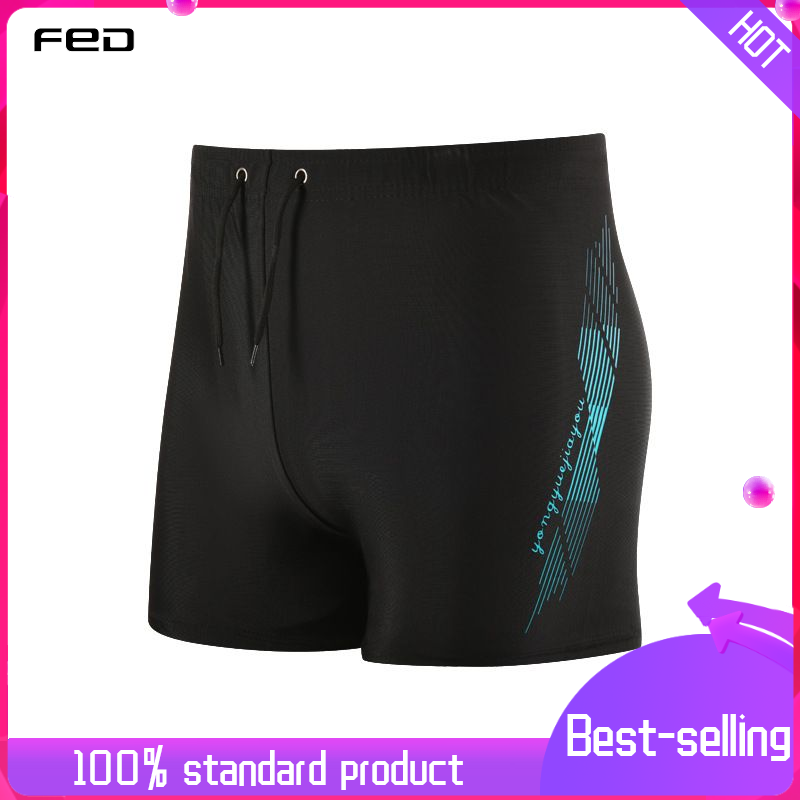 FED Men's Swimming Trunks, plus Size Loose Professional Quick-Drying Boxer Beach Pants