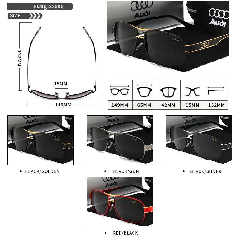 Kính mát phân cực Audi thời trang cho nam lái xe