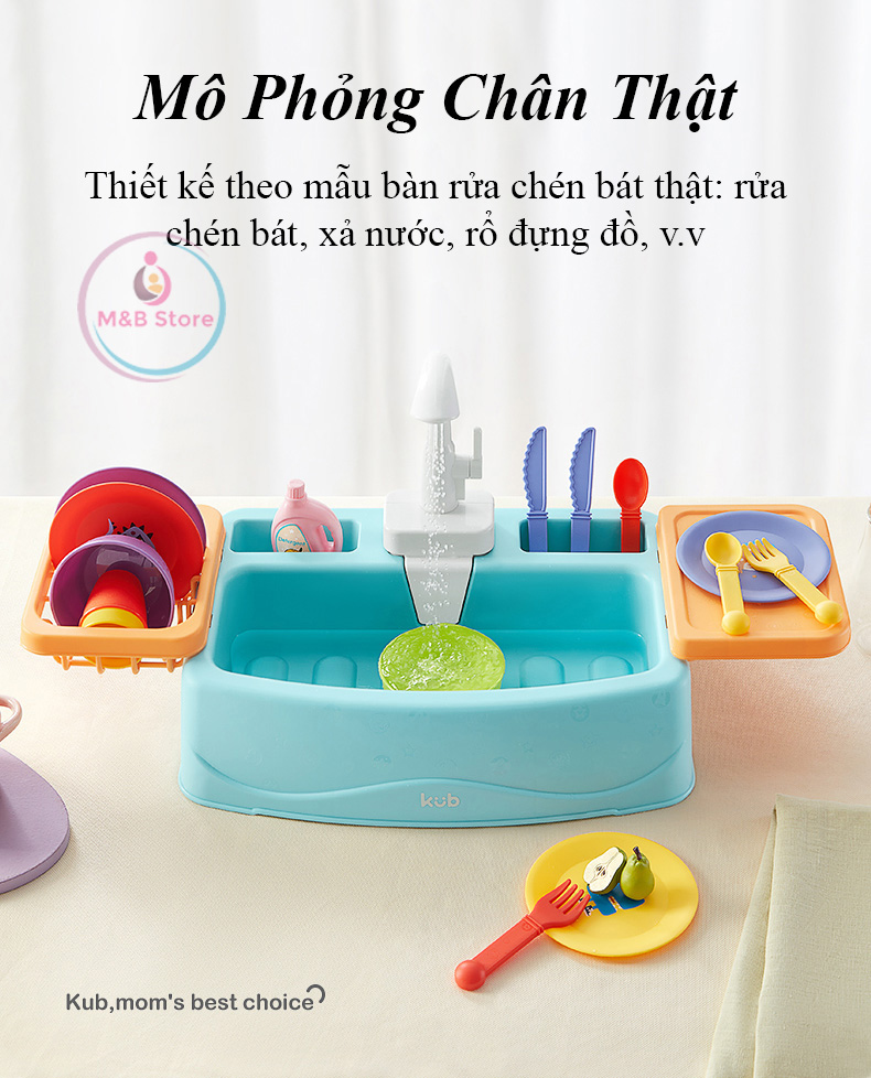 Bồn Rửa Chén Bát, Nước Tự Động - KUB, Mô Phỏng Chân Thật