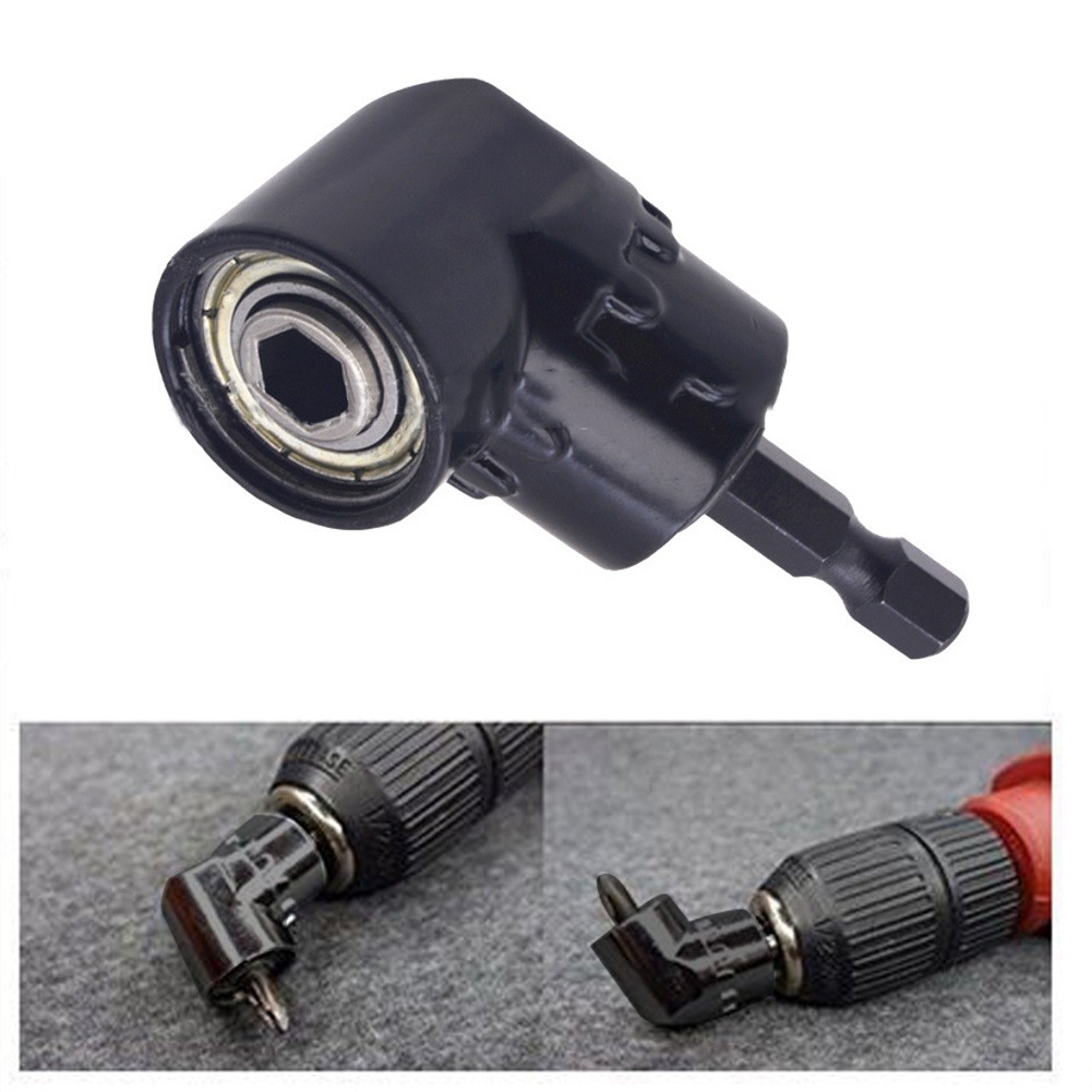 1Pcs Right Angle Drill Adapter Attachment Impact Driver Extension Hex Bit Socket 1/4" Durable Lasting To Use